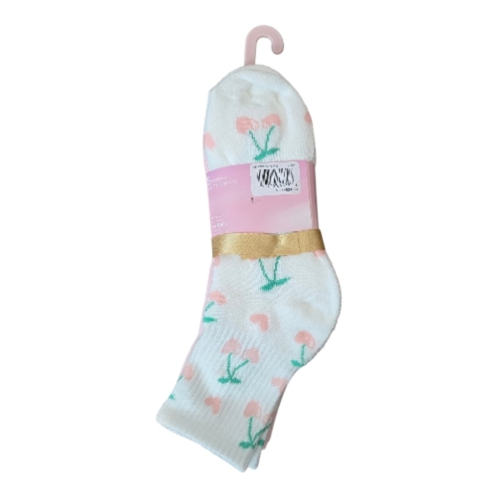 Willow & Ruby Cherry Mid-crew Ankle 5 Pk Socks With Bonus Bag Charm, NWT - Picture 2 of 2
